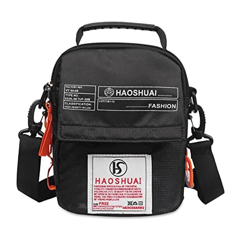 JAKAGO Universal Small Messenger Bag for Outdoor Activities Multi Purpose Cross Body Pouch for Daily Use(Black) Cover