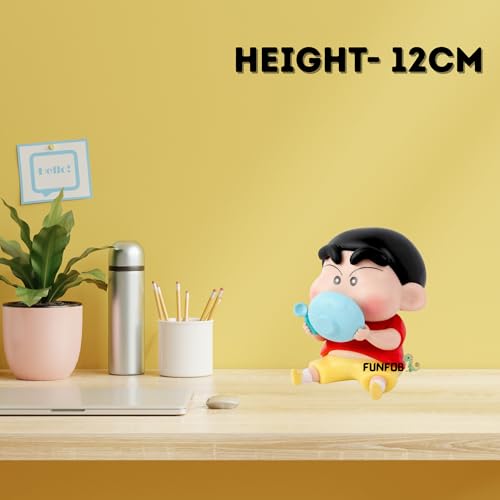 Image of FUNFOB Shinchan Action Figure Height-12cm | Shin chan Figurine Cartoon Figures Toys for Boys & Girls PVC Multicolour | Shin- Chan Eating