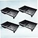 LALAFINA 4Pcs Thickened Durable Paint Tool Tray Black Painting Supply for Easy Application and Creative Projects for Use with Paint Rollers and Brushes