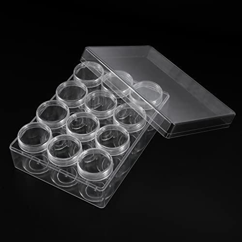 SEHOI 4 Pack 12 Grid Clear Plastic Jewelry Box Organizer,5D Diamond Embroidery Painting Accessories Storage Box,Small Bead Storage Containers for Bead Gem Nail Glitter Slime by SEHOI - Used condition - Image 4