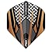 RED DRAGON Hardcore Premium Gold, Black & Grey Dart Flights - 3 Sets Per Pack (9 Dart Flights in Total)