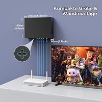 5 Port Gigabit PoE Switch with 4 Port PoE+ 1000Mbps, 1 x 1000Mbps Uplink, GiGaPlus 5 Port IEEE802.3af/at PoE @72W, Support VLAN, Metal Housing, Desktop or Wall-Mount, Plug & Play – Ansicht 6