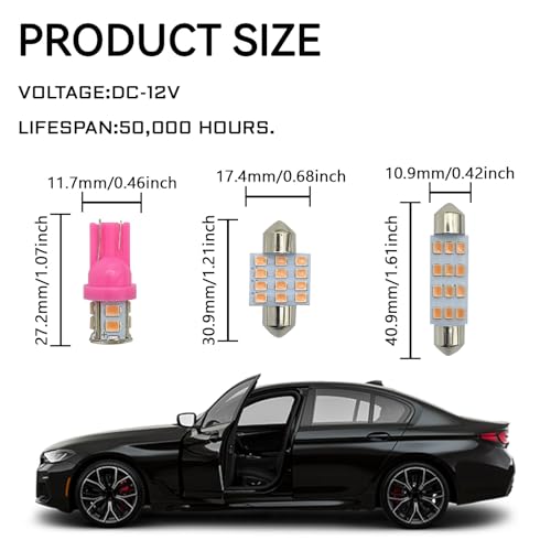 Kit luces interiores LED para carro 20 piezas T10 miniatura 2