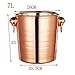 Stainless Steel Ice Bucket with Lid and Ice Tongs, Double-Walled Insulated, Large Capacity, Perfect for Bars, Parties, and Cocktails(Rose Gold,7L)