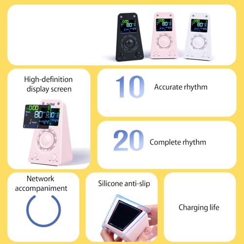 Métronome vibrant silencieux rechargeable en ABS pour violon et instruments