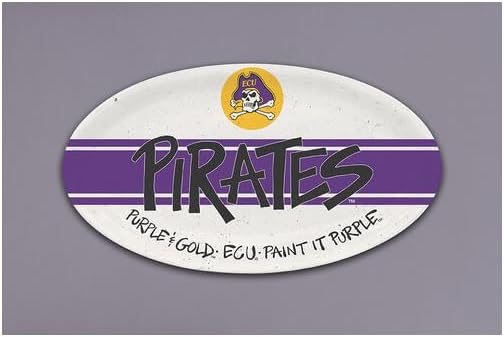 Magnolia East Carolina University Lane Pirates Oval Plate 680g, 12.25-inch Length, Serverware, Kitchen Accessories