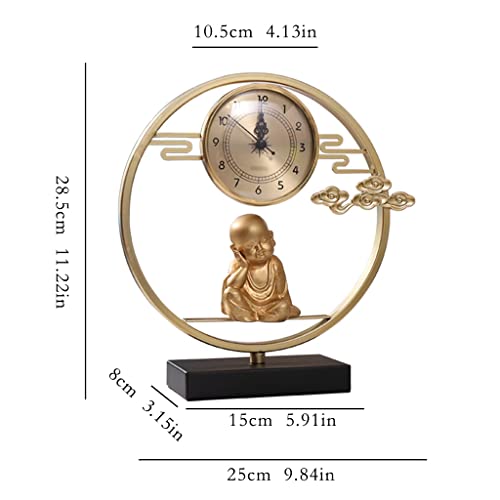 TOMYEUS Relógio de mesa vintage luz moderna relógio de mesa de luxo moda para casa ornamentos sala d