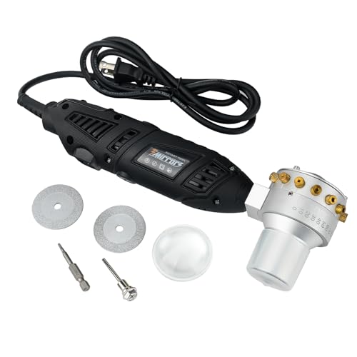 3mirrors Aluminum Tungsten Electrode Sharpener Grinder for TIG Welding, Grinding Rotary Tool，0-90°Multi-angle Adjustable,7 Screw Holes, w/Convex Lens,w/Dust Housing, Upgraded Healthy Version