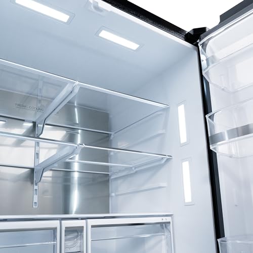 Z Line Kitchen And Bath RSMZ-W-36-BS-CB Zline Autograph Edition 36 Inch 28.9 Cu. Ft. Standard-Depth French Door External Water Dispenser Refrigerator thumb #7