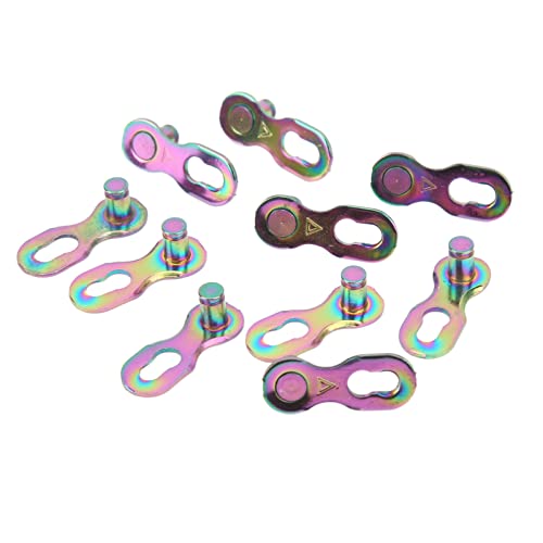 Fivela de corrente de bicicleta, borda lisa de 8 velocidades 10 pares de elo de corrente de biciclet