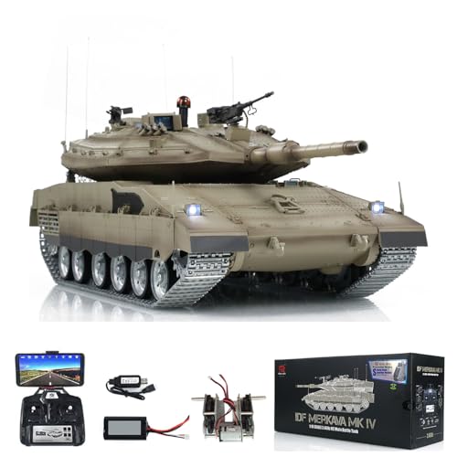Image of wheelfun Heng Long Remote Control Tank 1/16 IDF Merkava Mk Iv Professional Edition Tanks for Hobby BB Shooting Airsoft Tank That Shoot