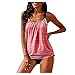 Costume da bagno da donna, due pezzi, elegante e sportivo, costume da bagno e da bagno, Colore: rosa., L