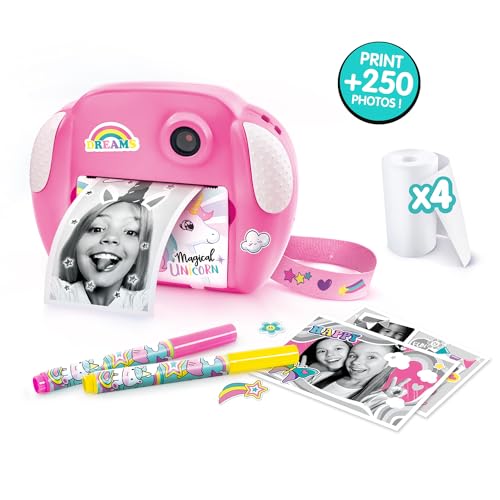 Photo Creator - Instant Print Camera Pink for Children 4 Years+ - Selfie and Video Camera with Ink-Free Thermal Printing on Paper, Frames and Accessories