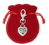 La altura del abalorio es de 3 cm (no incluye el llavero). El tamaño de la bolsa de regalo es de 9 cm de alto, 7 cm de ancho. Tamaño de la tarjeta de regalo: 8,5 x 5,5 cm.