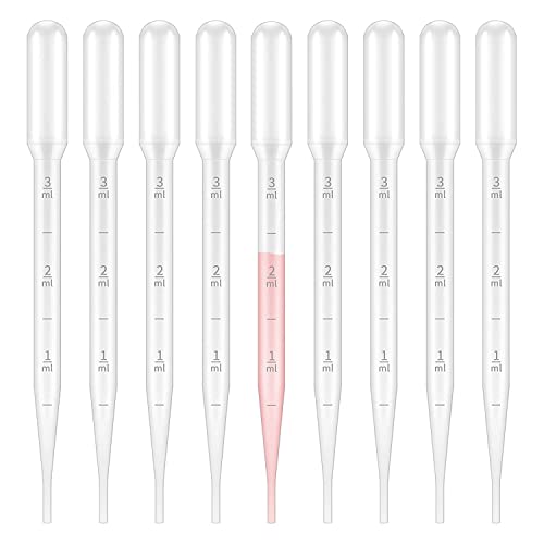 Image of G2PLUS 200PCS 3ml Disposable Plastic Transfer Pipettes, Calibrated Pipettes Dropper for Liquid, Science Laboratory, Essential Oils, Experiment, Make up Tool