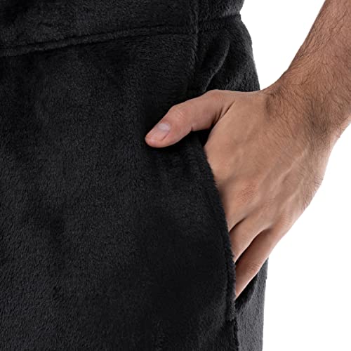 Izod Men's Soft Fleece Lounge Sleep Pants, Black, Large #TOP3