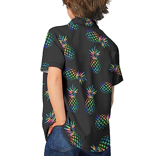 Kids Hawaiian Shirt Boys Short Sleeve Button Down Vacation Funny Shirt4