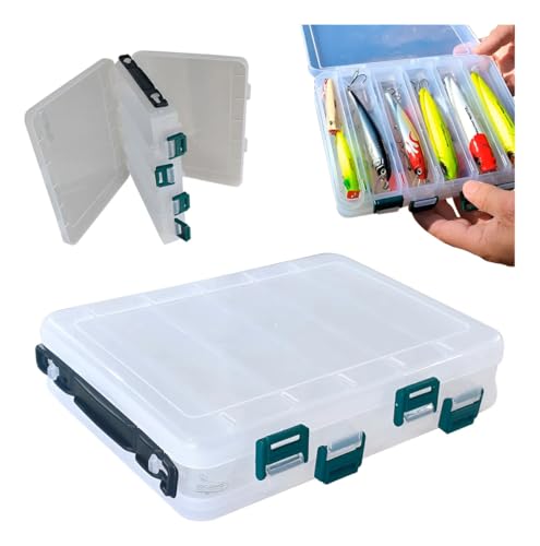 Estojo Organizador Pesca Deyu Doble Transparente Para Isca ate14cm