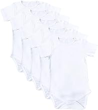Unisex Bodysuits Shortsleeved Comfortable Soft 100% Cotton Vests for 0 to 24 Months Baby Boys and Girls