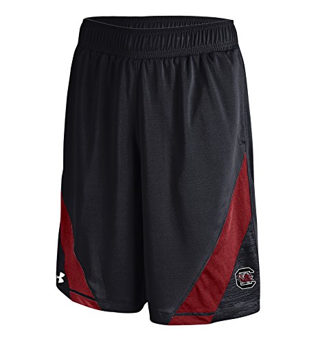 Under Armour NCAA South Carolina Fighting Gamecocks Men's Micro Thread Sideline Training Shorts, Black, Medium