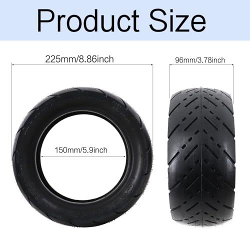 90/55-6 Scooter Tire 10 inch Off Road Tire 10x3.0 Rubber Tubeless Tire Motorcycle Electric Scooter Tires Replace
