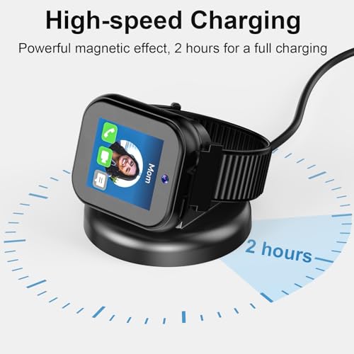 Soarking Charging Dock Replacement for T-Mobile SYNC UP Kids Watch 2 with 5 Feet Charger Cable and Adapter,Fast Charge,Portable Replacement Charging Base (Black for Syncup Watch 2) by Soarking - Image 3