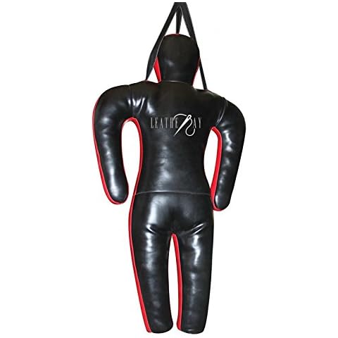 LEATHERAY MMA Jiu Jitsu Judo Punching Bag Grappling Dummy Black Synthetic Leather - 48 inches-Unfilled Cover