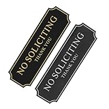 HOMSFOU 2 Stück „Keine Werbeschilder Kein Hausieren“ Dankesdekor Klein „Kein Hausieren“ Türschild „Kein Hausieren“ Türschild Türzubehör Schwarzes Acryl