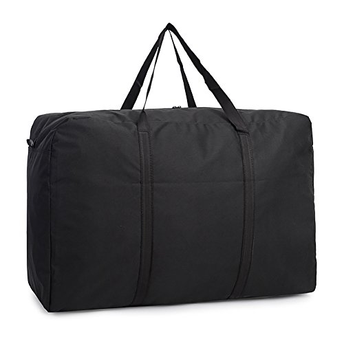 ITODA Grand Sac de Rangement Etanche Housse Rangement avec Poignée Grande capacité Sacoche à Main Sac Transport Stockage pour Vêtements Housse Couette Jouet Voyage Camping Collège(Noir 1)
