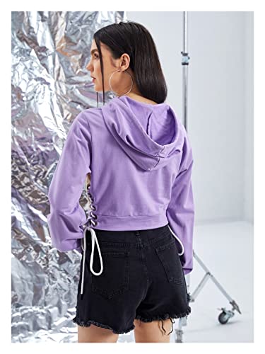 Sweat à capuche femme pull patchwork manches longues casual crown pullover taille L