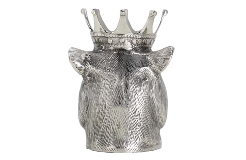 CUBITERA JIRAFA ALUMINIO PLATEADO 35x35x30 CM