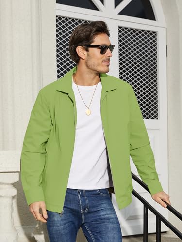 Image of TACVASEN Mens Lightweight Windbreaker Full Zip Up Laydown Collar Jackets Light Casual Coat with Zip Pockets