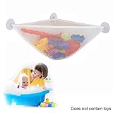 Bath Toy Organizer with Strong Suction Cups Bathtub Toys Holder Storage Net Corner Shower Caddy Bag for Baby Boys and Girls White 1PC Kids Indoor Toy - Image 7