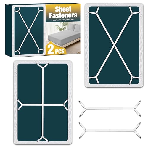 Whispering Wonder 2-Pack Bed Sheet Straps with Clips