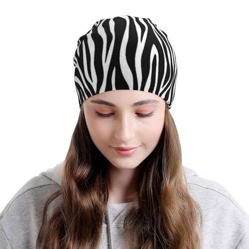 Leopard Print Beanie Chemo Hats for Women Men Cheetah Print Slouchy Cancer Headwear Stretchy Skull Cap Soft Knitted Hat Nightcap Chemo Gifts — view 4