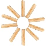 INOOMP Leños Decorativos para Chimenea 10 Piezas Madera Auténtica Natural para Interior y Exterior Decoración Rústica para Hogar y Fiestas Fogata