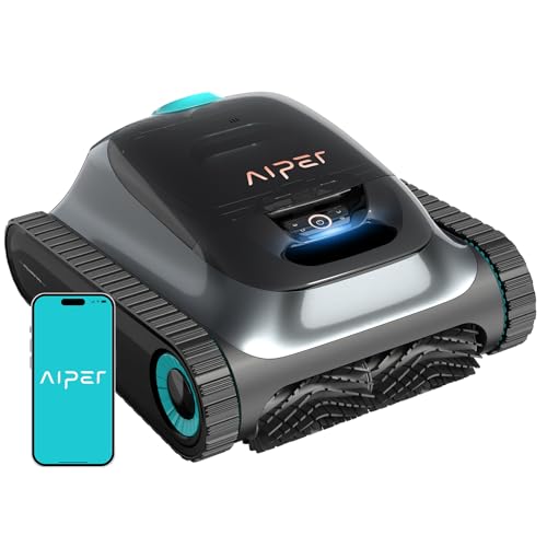 Aiper US Aiper Scuba S1 2026 Robotic Pool Cleaner,Floor/Wall/Waterline/Shallow Area Cleaning, Double Filtration, Adaptive Navigation, High-Precision Sensors, App Support-Gray