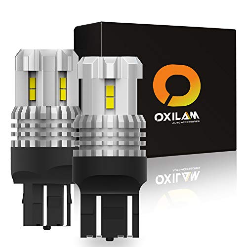OXILAM Backup Reverse Lights 7440 7443 LED Bulbs 2000 Lumens Ultra Bright 7441 W21W T20 LED Bulb for Tail Lights or DRL (6000K, 2 PACK)
