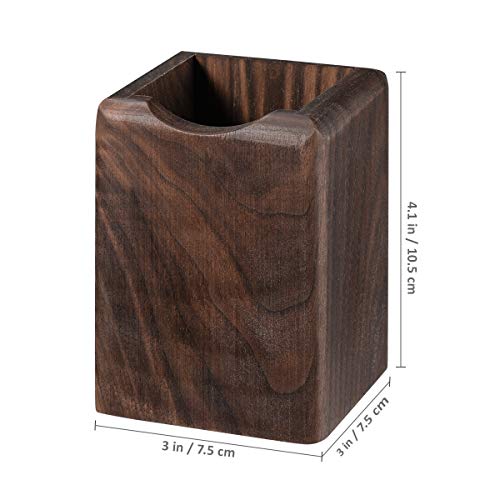 Toyvian Wooden Pen Box Multiple-Use Desk Organizer Eco Natural Wood Storage Box (Black Walnut) #TOP3