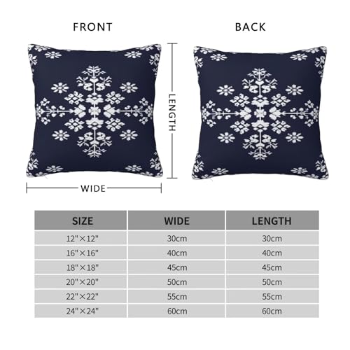 Taies d'oreillers 60x60 cm bleu marine housse coussin canapé déco salon - 7