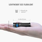 OLIGHT Baton 4 Mini latarka LED z możliwością ładowania i ściemniania, lampa ręczna o czasie działania do 190 dni, zasięg światła 1300 lm 170 m, super jasna mała latarka do codziennego użytku, IPX8