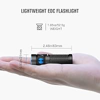 OLIGHT Baton 4 EDC 1300 Lumen Wiederaufladbare LED Kleine Taschenlampe, Taschenlampe mit Mikroperforierter Anzeige für Außen, Innen und Notfall (Schwarz) – Ansicht 6