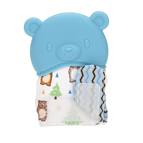 Nuby Happy Hands Silicone Teething Mitten - Baby Teething Toy - 3+ Months - Bear