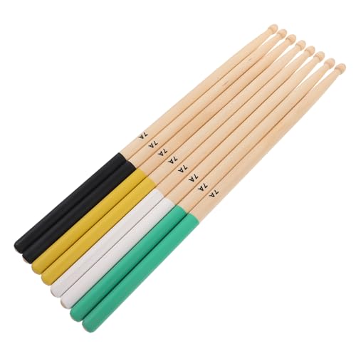 Baquetas de práctica para batería de madera maple, 4 pares miniatura 1