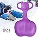 Zxpjkyu Toboggan Snow Sled with Handle, Heavy Duty Design for Sand and Grass Sliding, Suitable for All Ages, Purple