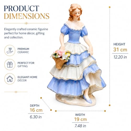 Image of ARMONIA Fairy Tale Princess Ceramic Figurine Home Decor Showpiece|Best Valentine's Day Gift for Girlfriend,Wife & Couples|Anniversary,Wedding & Romantic Gift Item