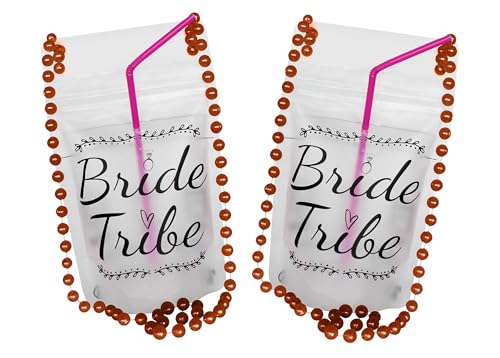 Bolsas para bebidas NeckSip Bride Tribe de 12 oz para fiestas y cumpleaños