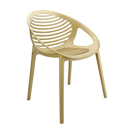Image of CELLO Abacus Chair Set Pack of 2 - Yellow | Strong and Durable | Easy to Clean | Chair for Living Room, Bed Room, Kitchen, Office Room, Outdoor | 3 Years Warranty