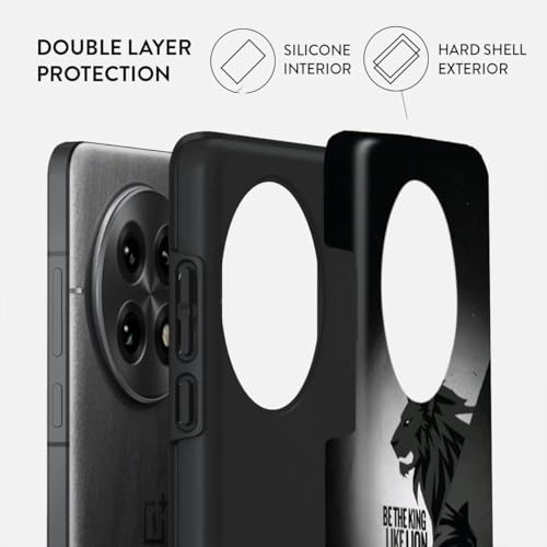 Image of MILLION CASES Back Cover Case for OnePlus 12 Scratch Resistant Anti-Slip Polycarbonate Shockproof Protective Durable King Or Beast Crystal Case for Men & Boys