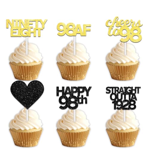 Pics cupcake anniversaire 98 ans pour une décoration de gâteau réussie